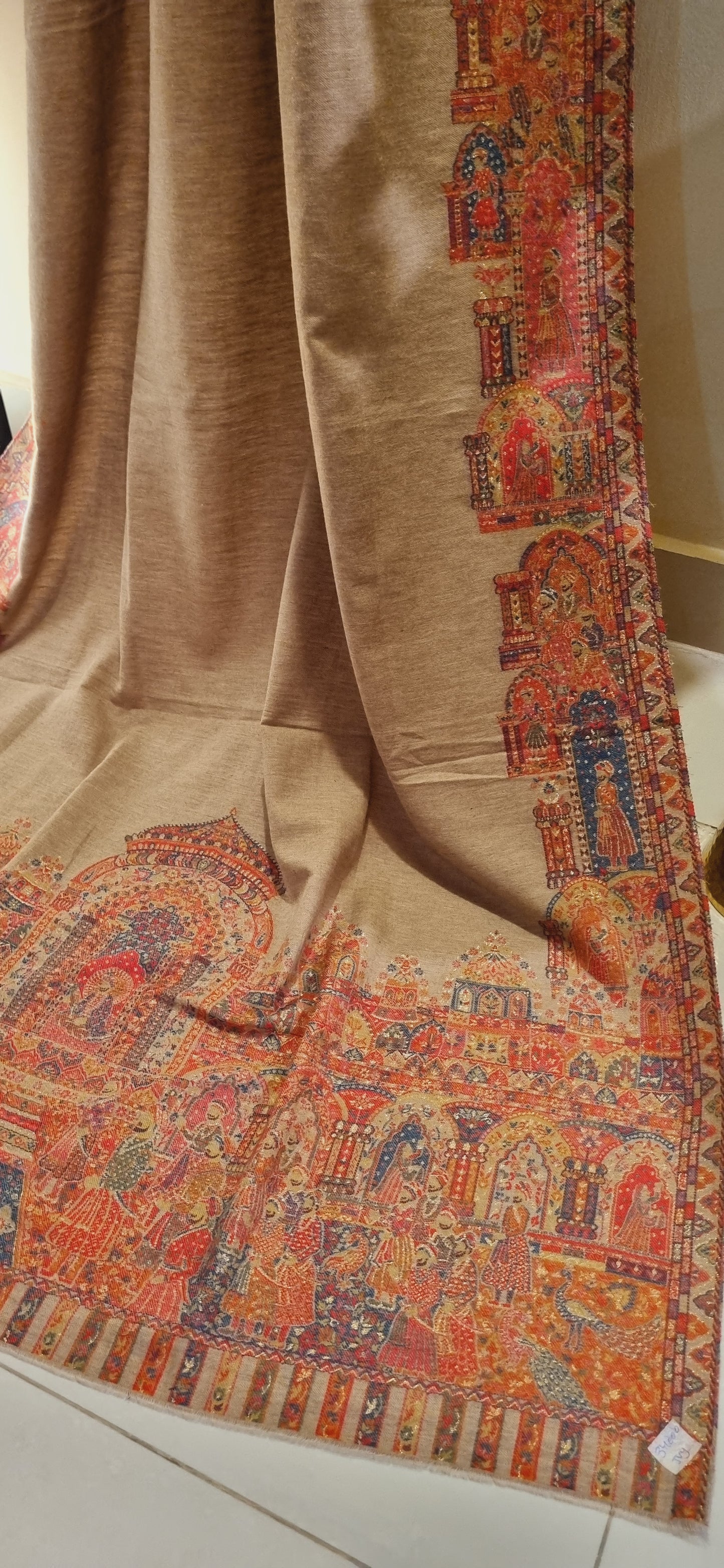 Moonlight darbari kaani border Pashmina