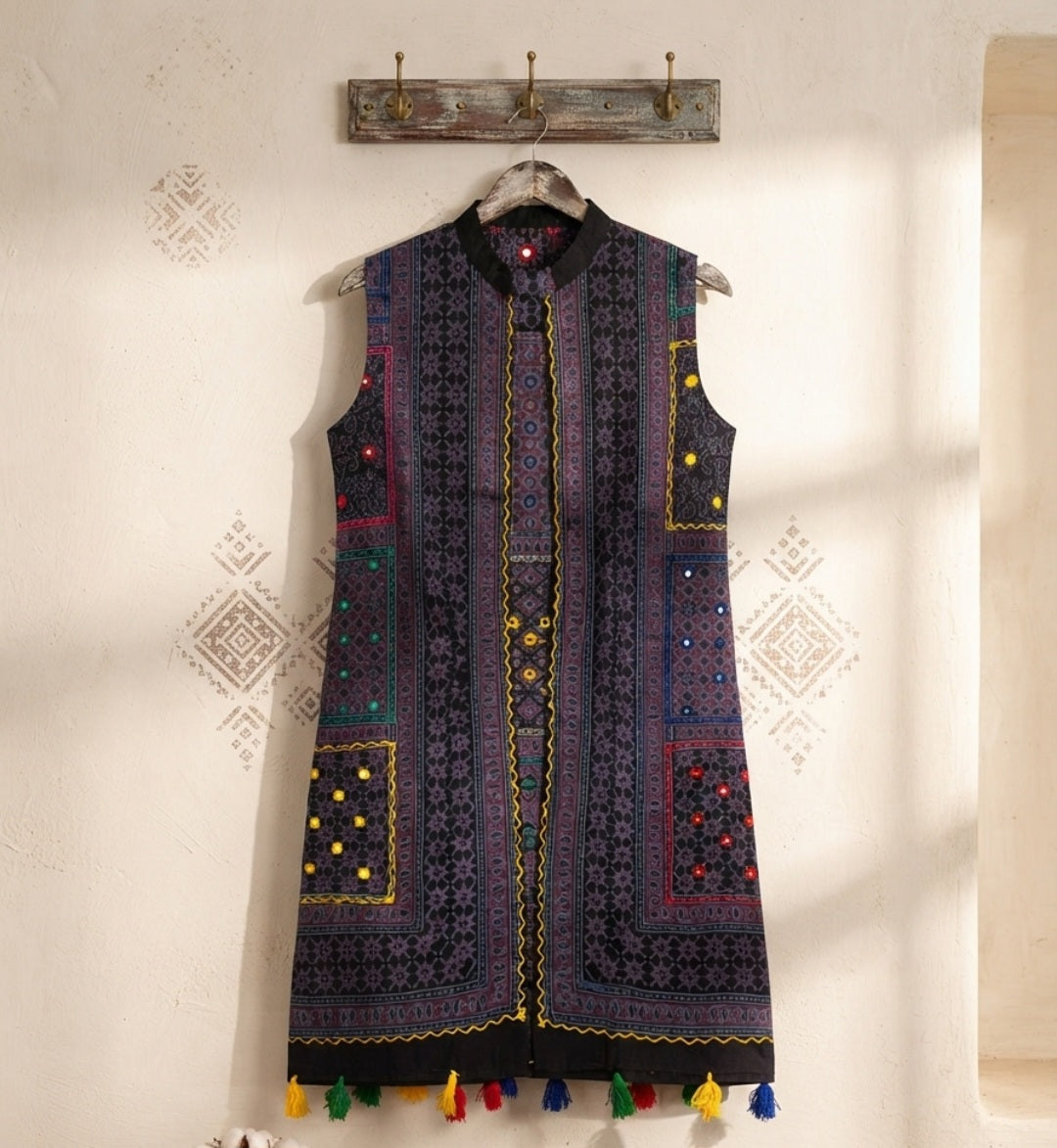 Ajrak jackets: cotton