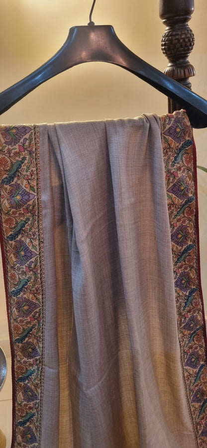 Kalamkar border Pashmina