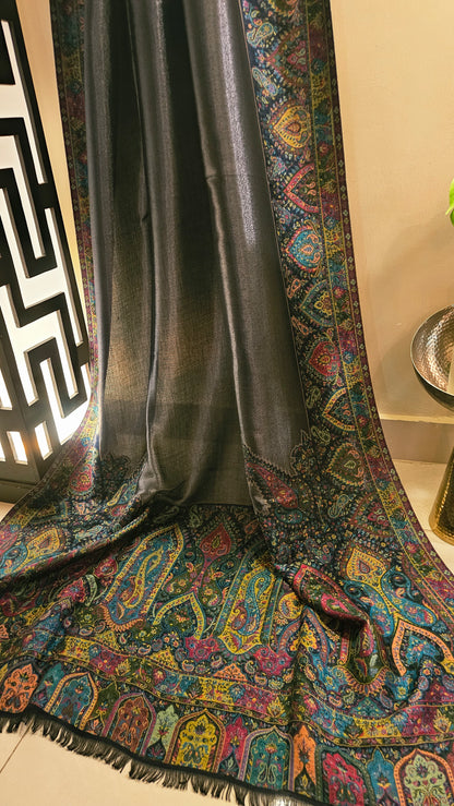 Reversible moonlight kaani: shawl