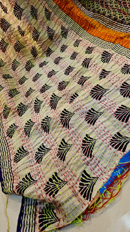 Rilli hand embroidered duapta