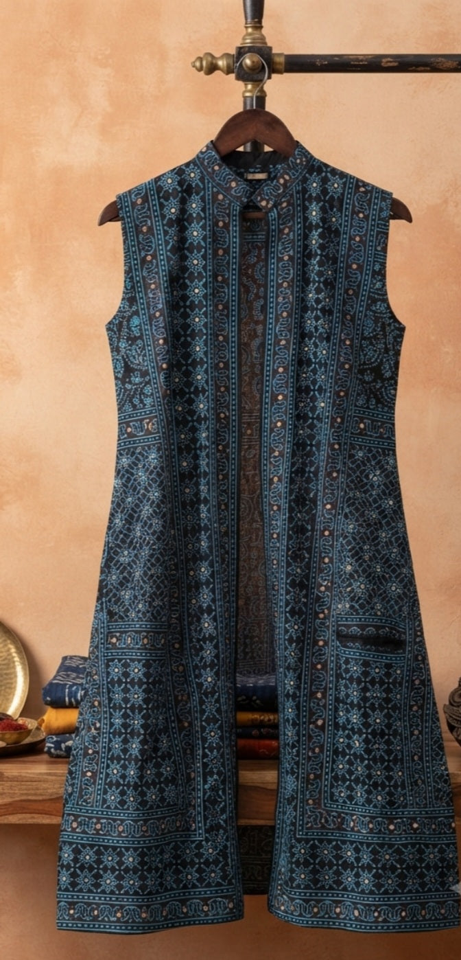 Ajrak jackets: cotton