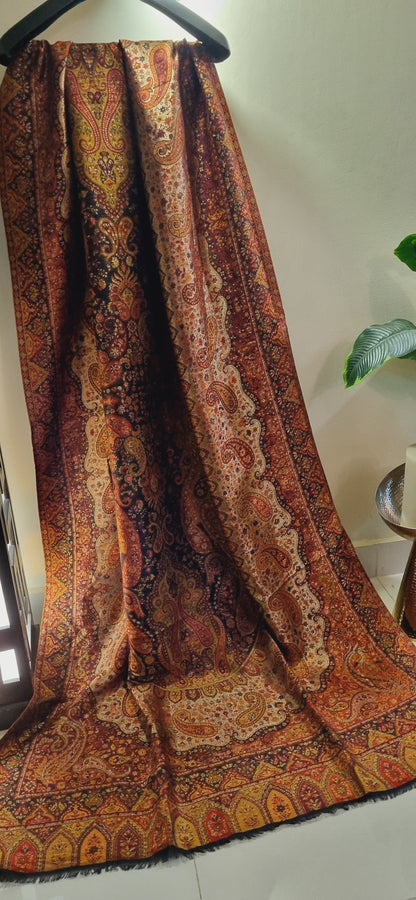 Reversible gandhara moonlight kaani shawl