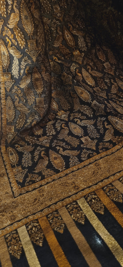 Peacock zaree kaani pashmina shawl