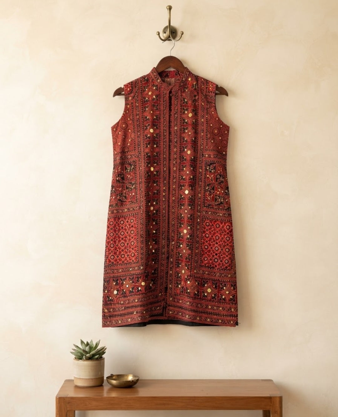 Ajrak jacket: cotton