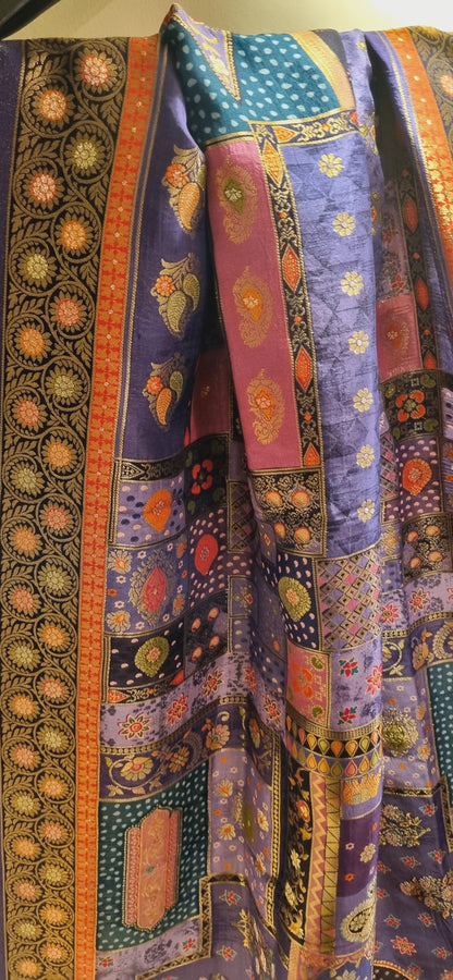Meenakari patola silk dupatta