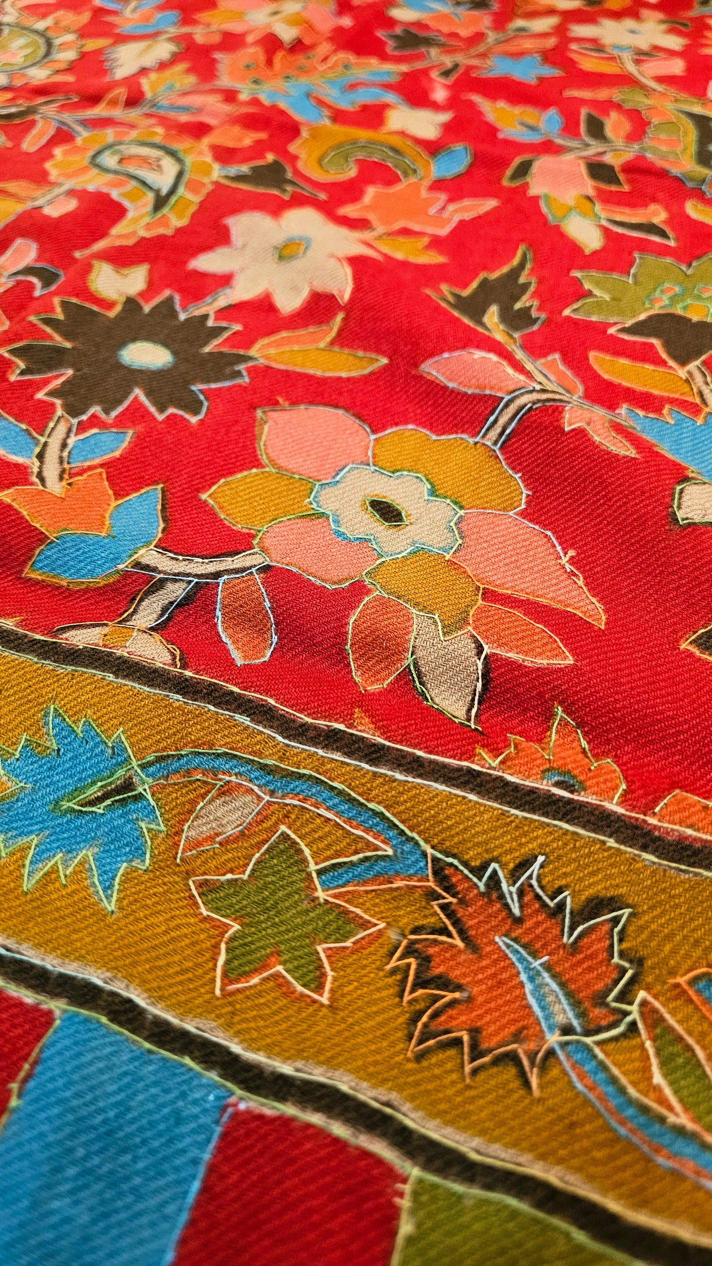 Kalamkar minishawl: Pashmina
