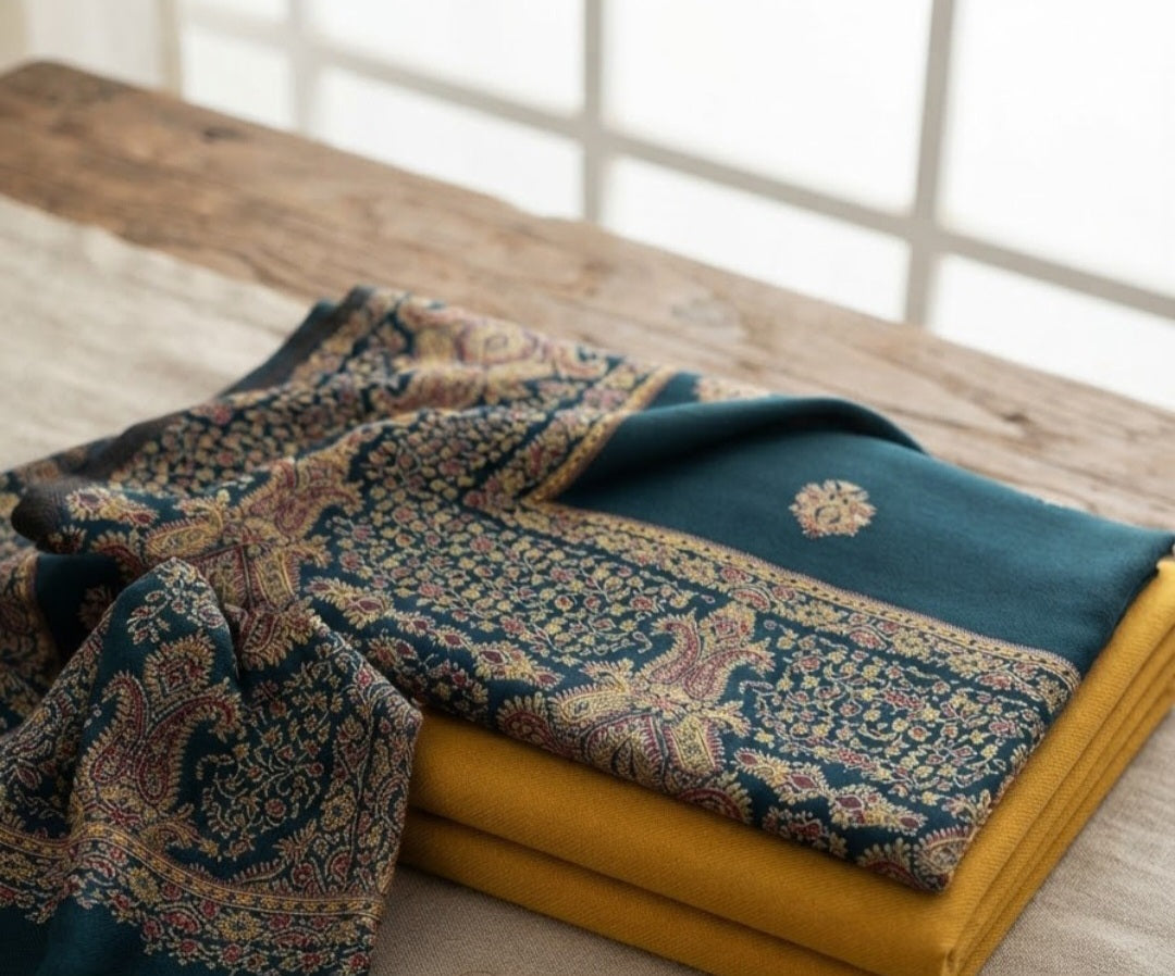 Kaani three piece: Pashmina