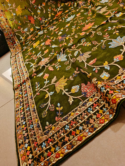Georgete embroidered dupata