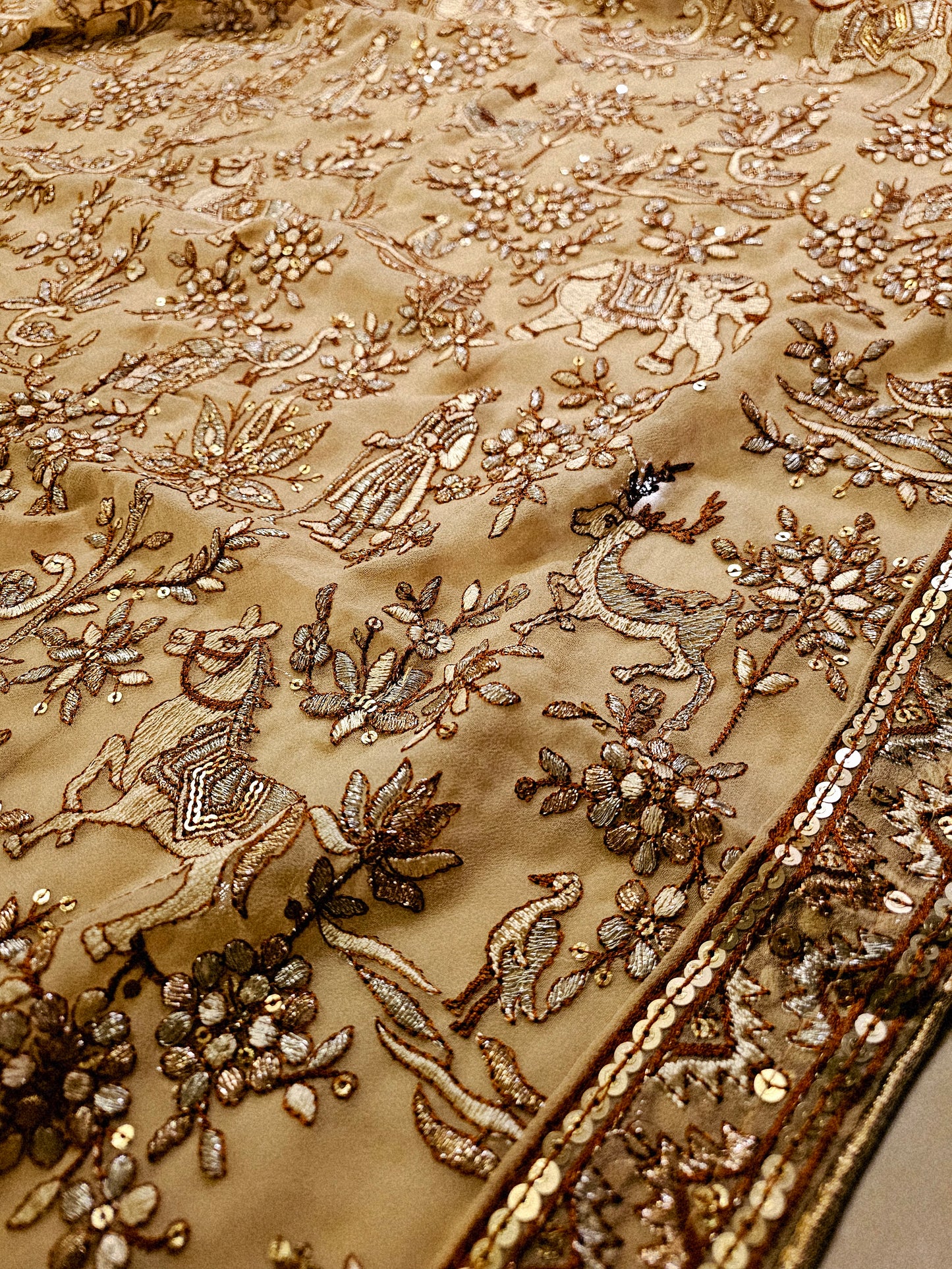 Embroidered georgete dupata