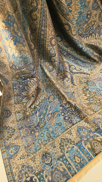 Moonlight reversible gandhara kaani: Pashmina