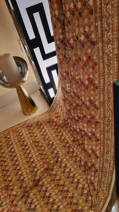 Embroidered dupata