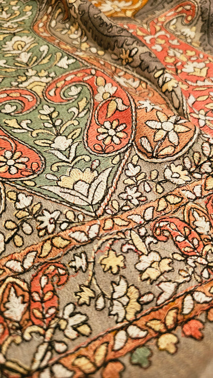 Papermachi embroidered shawl: toosh
