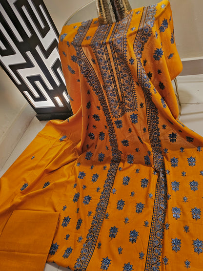 Lawn embroidered two piece