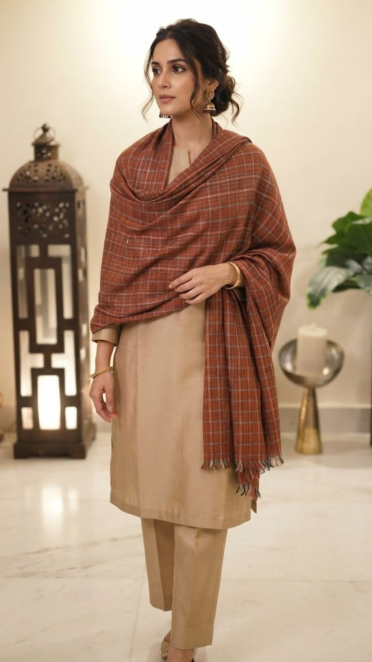 Reversible kaani shawl: toosh