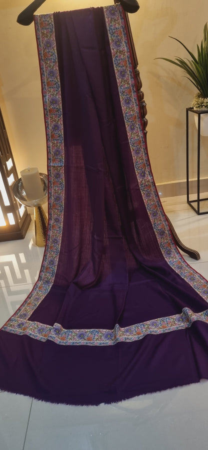 Kalamkar border Pashmina