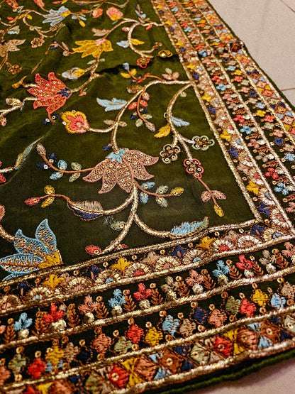 Georgete embroidered dupata