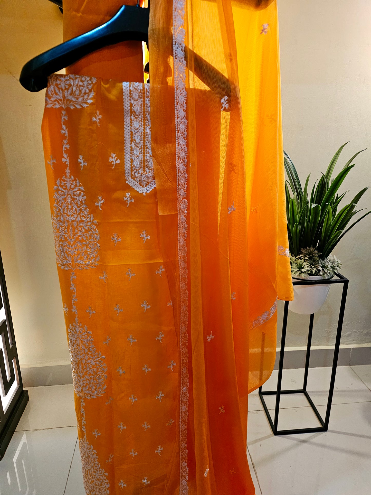 Lawn embroidered three piece