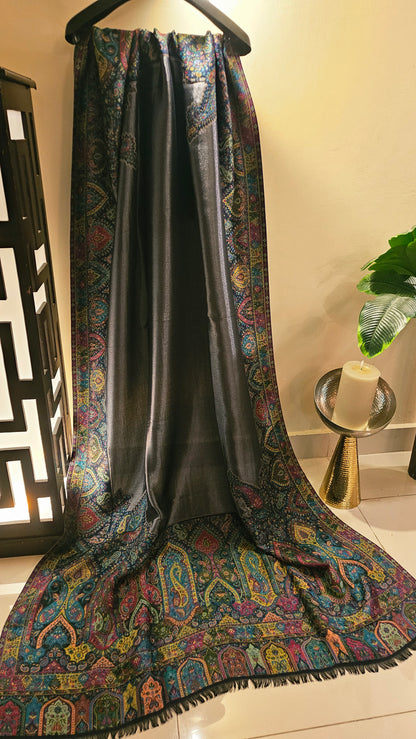 Reversible moonlight kaani: shawl
