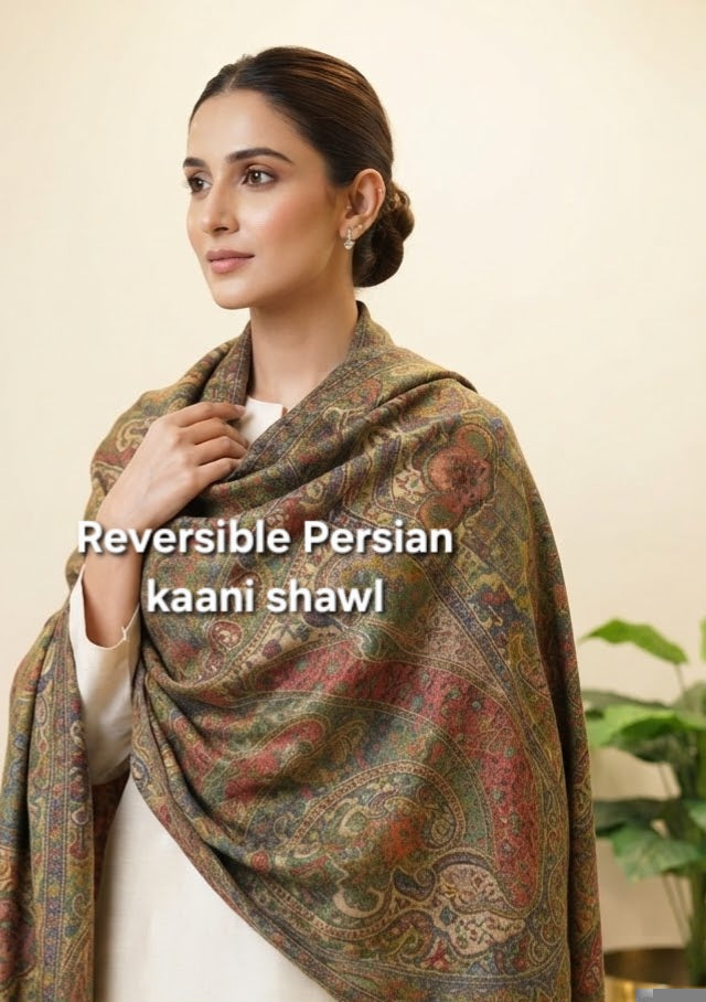 Reversible Persian kaani: Pashmina