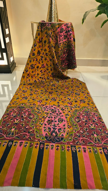 Kalamkar pashmina minishawl: pashmina