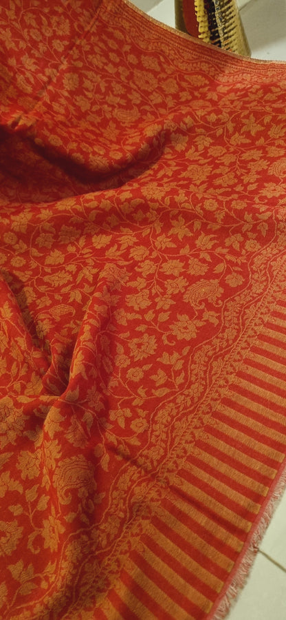 Reversible pashmina kaani shawls