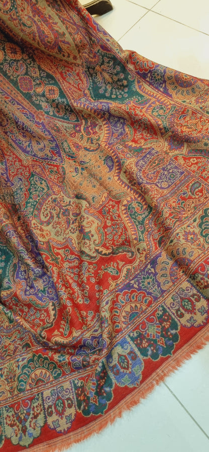 Reversible kaani shawl pashmina