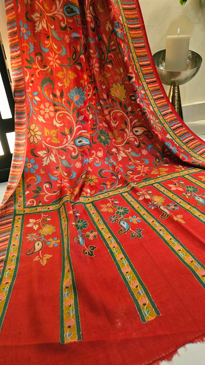 Kalamkar embroidered: Pashmina