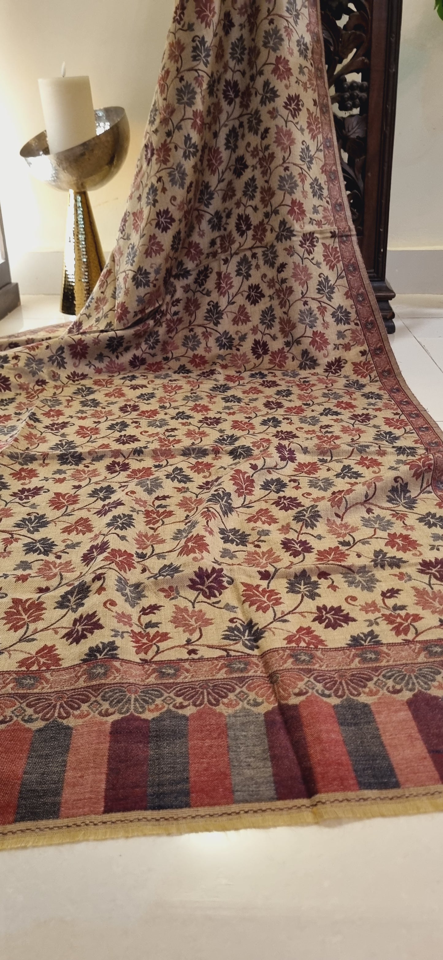 Woollen pashmina kaani shawl