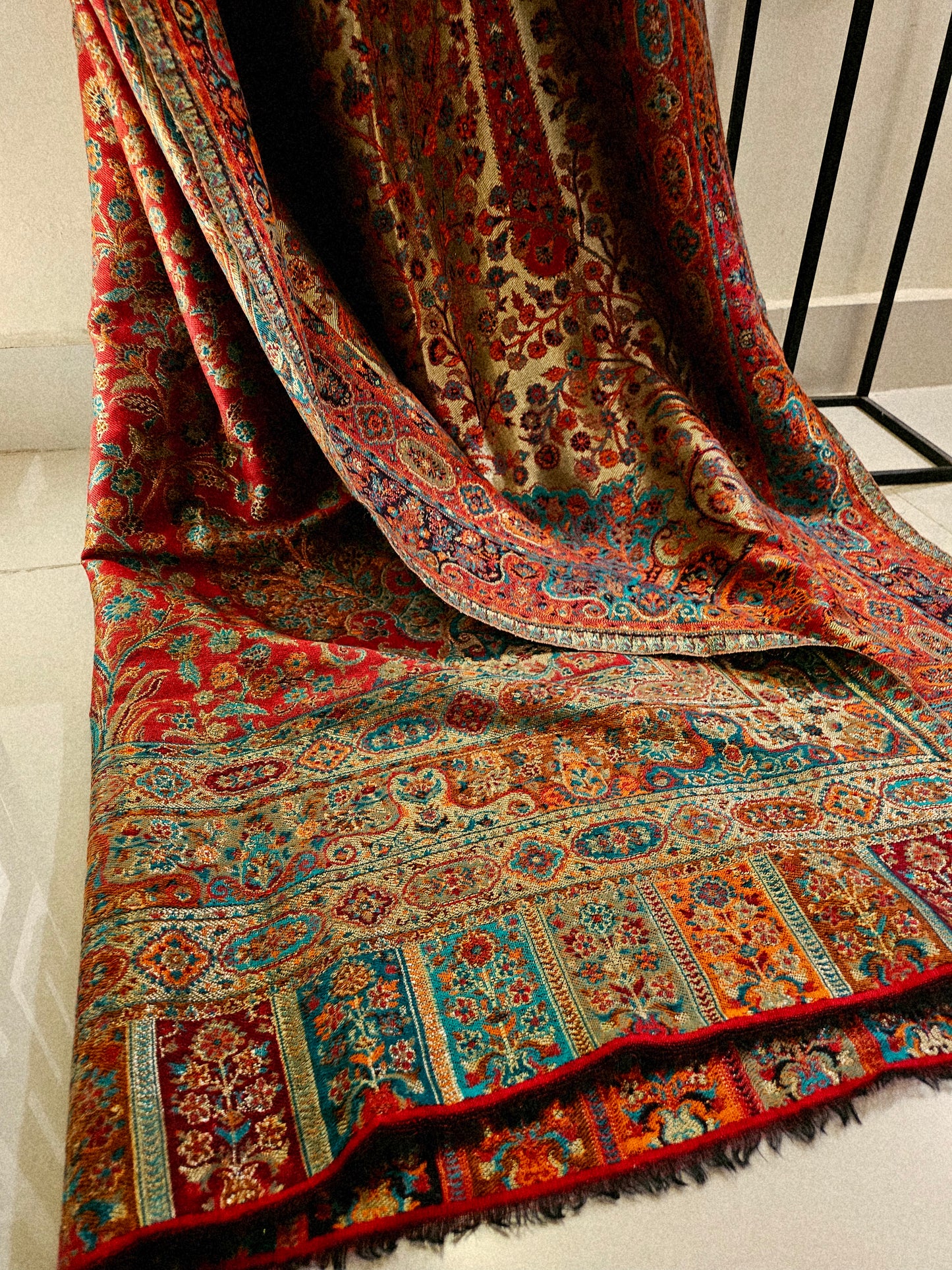 Reversible toosh moonlight kaani shawl