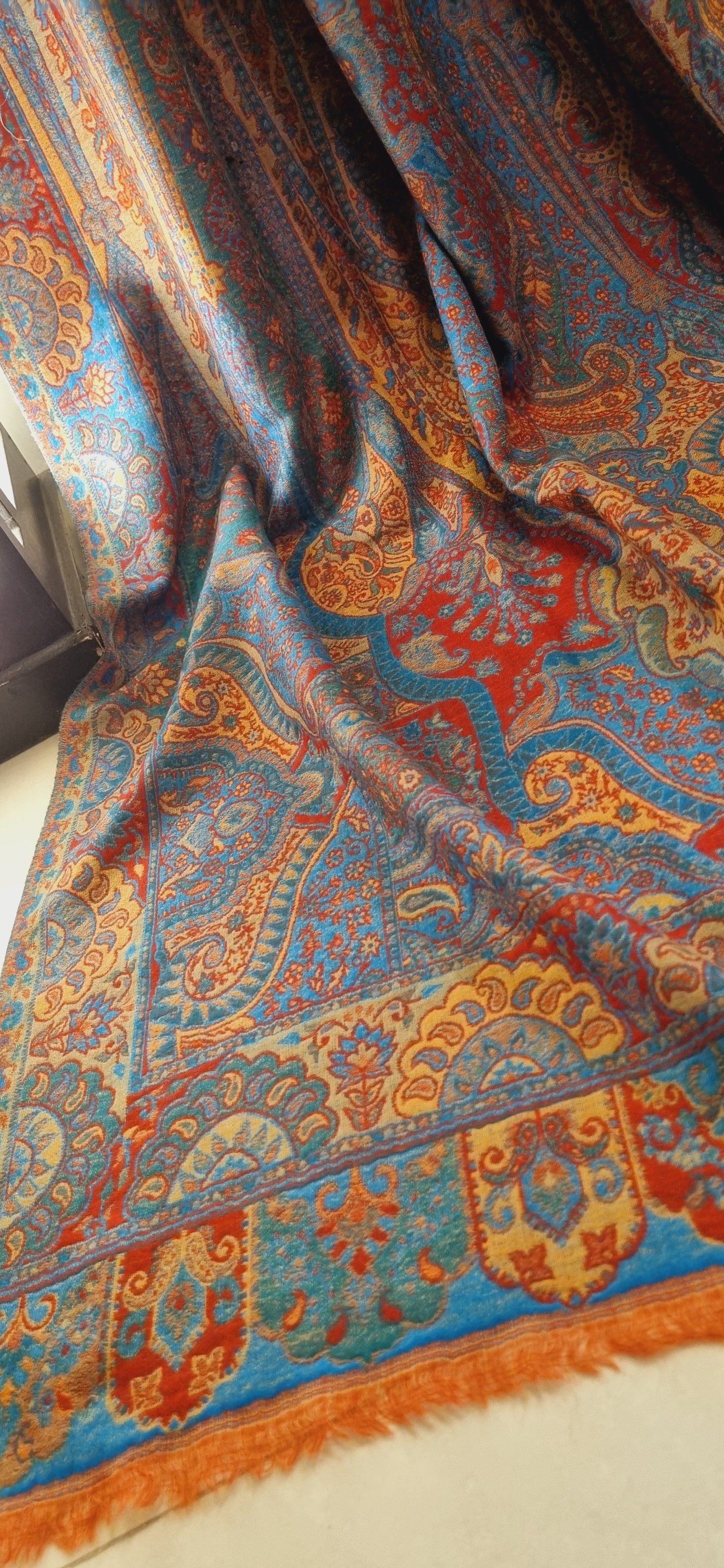Reversible persian kaani shawl