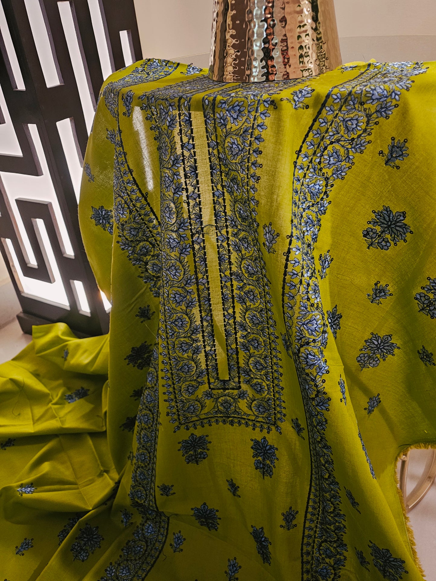 Lawn embroidered two piece