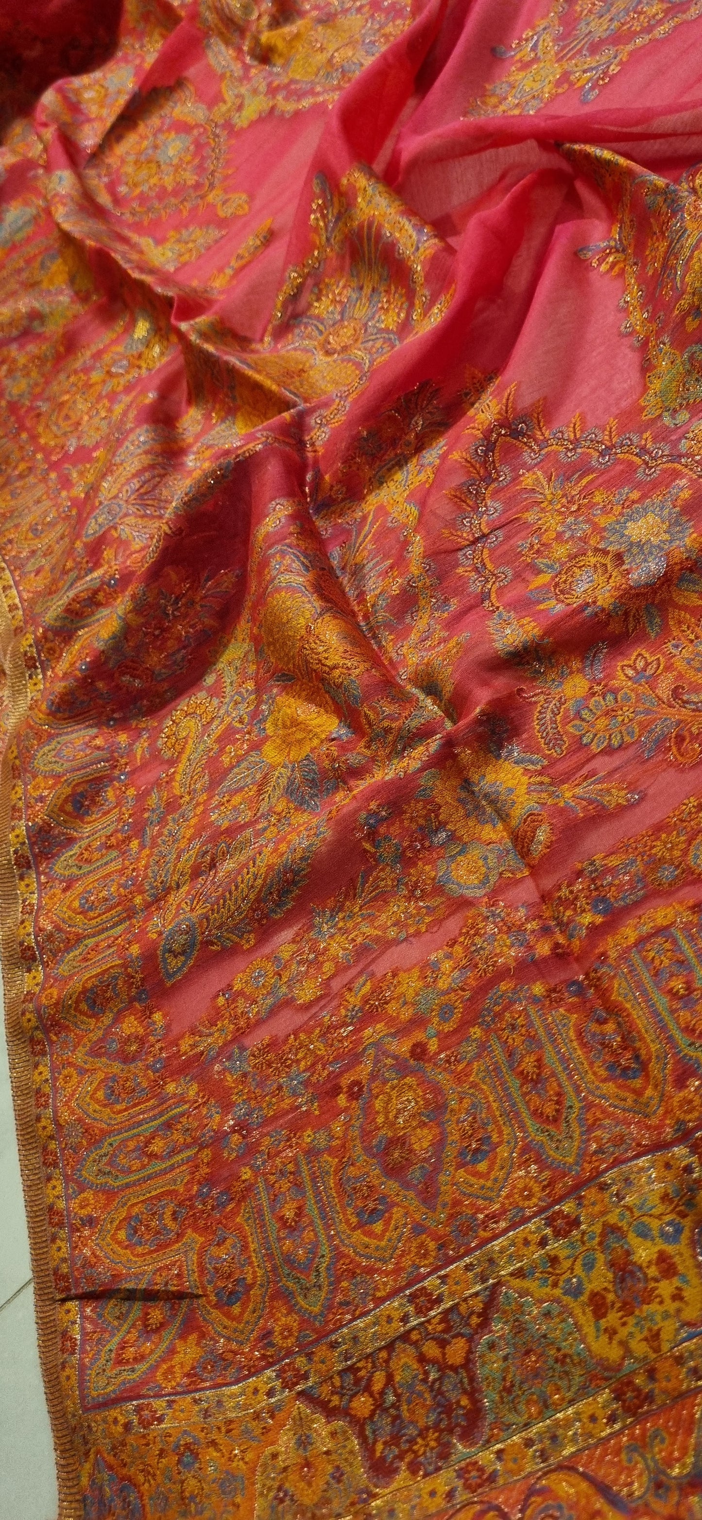 Silk kaani suit