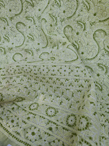 Sale Chikankari with two tone thread