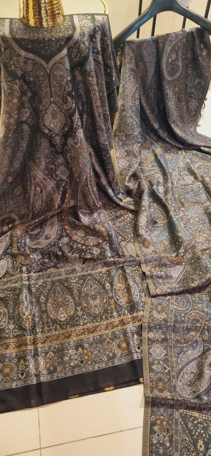 Silk kaani suit