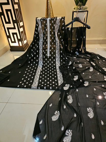 Lawn embroidered two piece