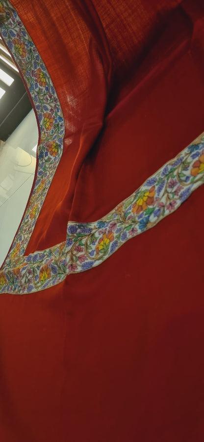 Kalamkar border Pashmina