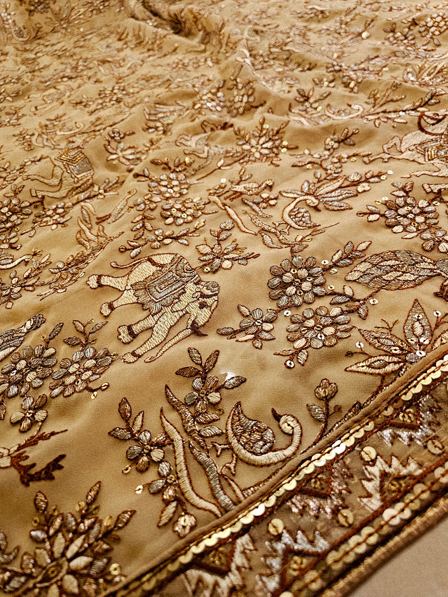 Embroidered georgete dupata