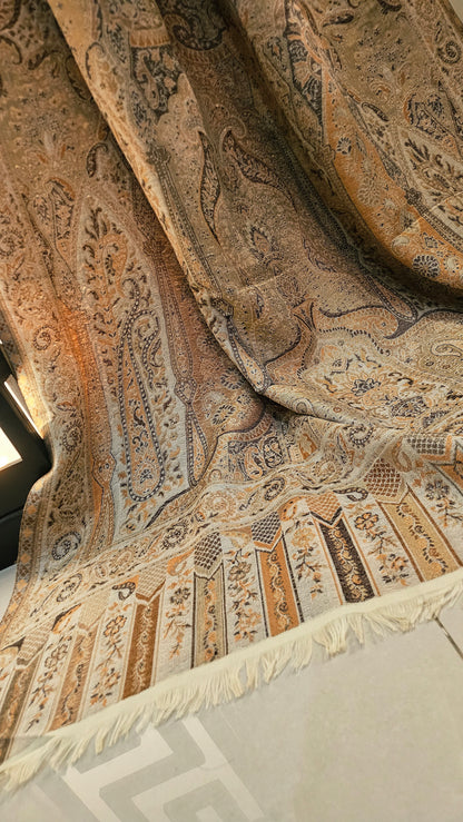 Reversible moonlight gandhara kaani shawl: Pashmina