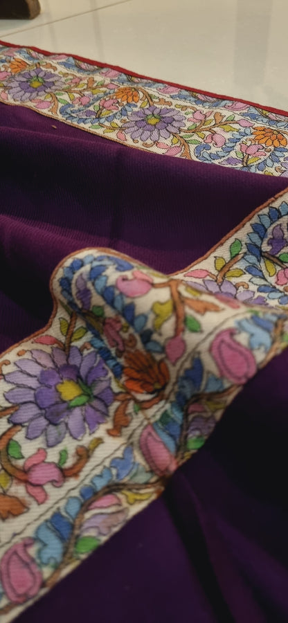 Kalamkar border Pashmina