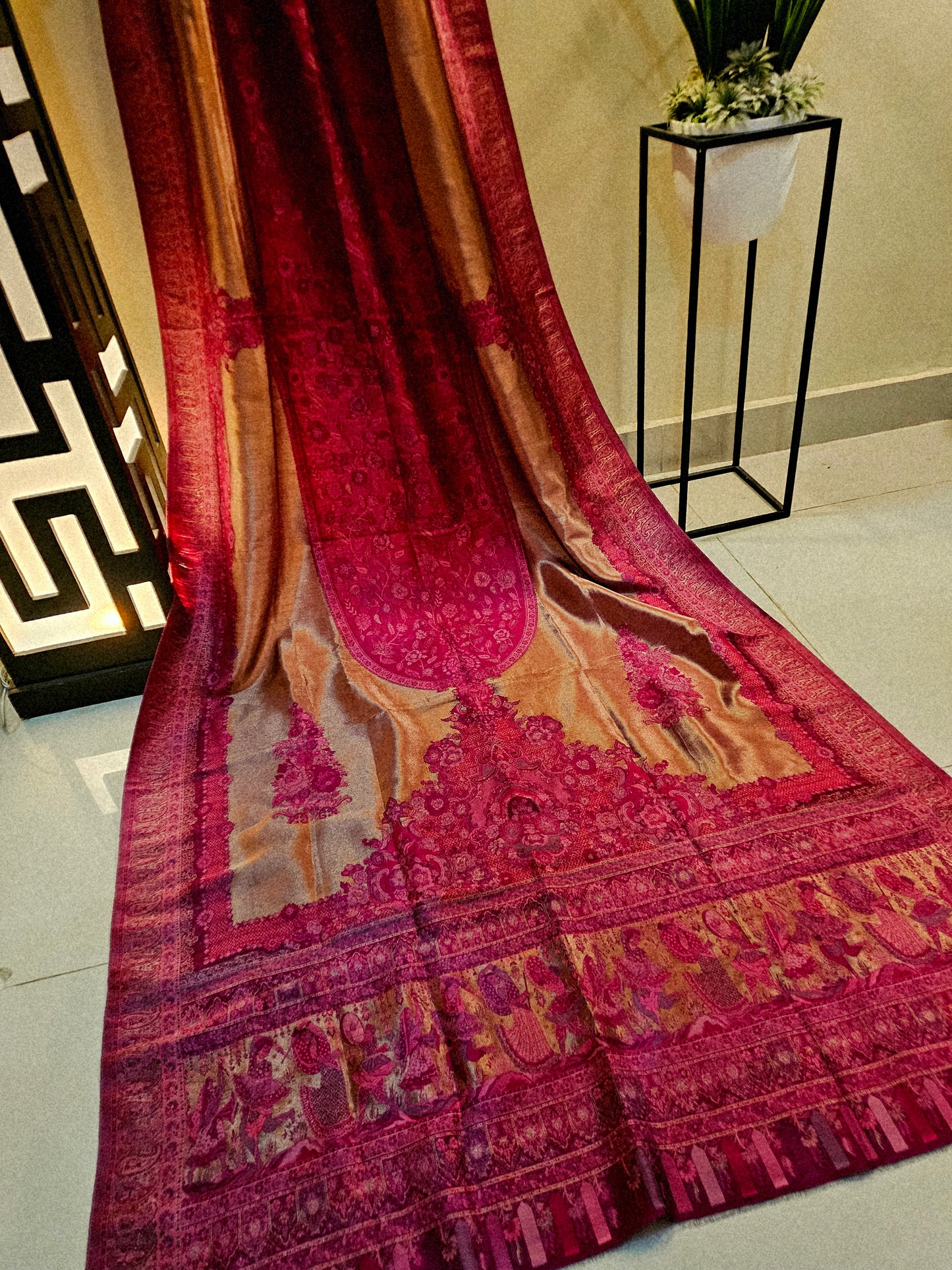 Silky moonlight kaani shawl/dupata