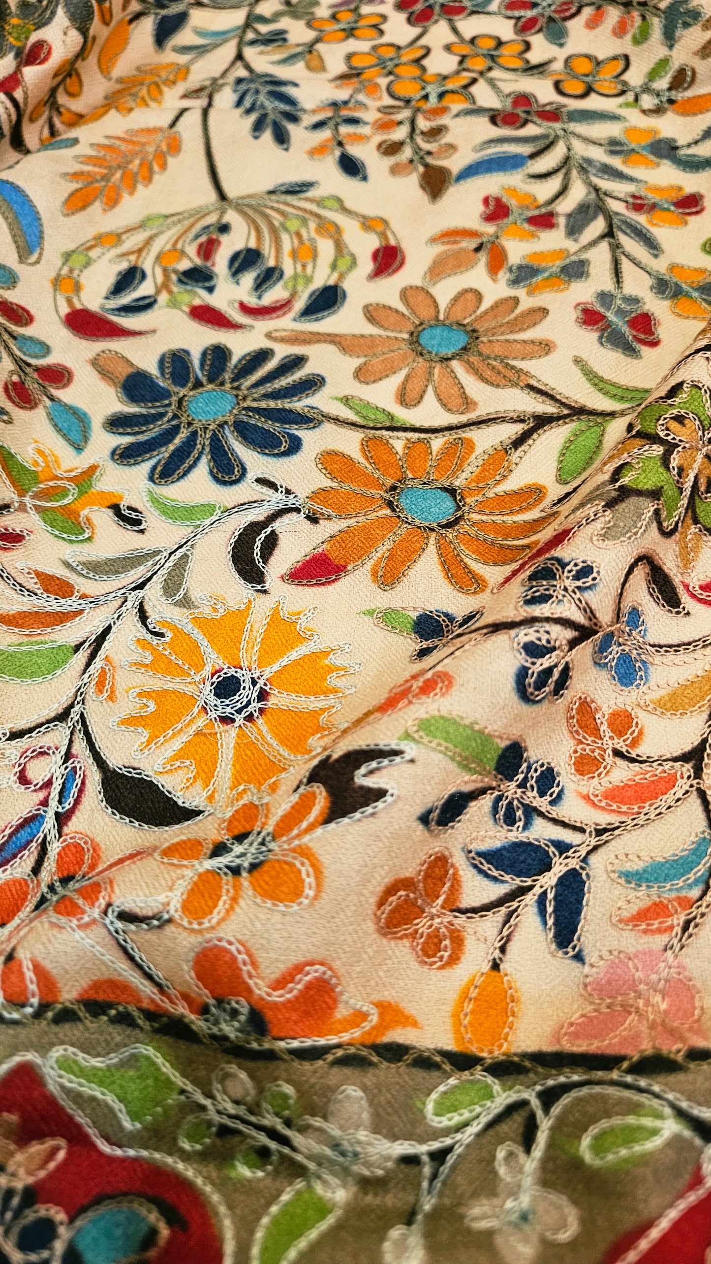 Reelkar embroidered: Pashmina