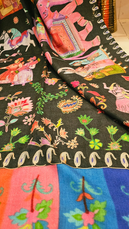 Reelkar embroidered:Pashmina