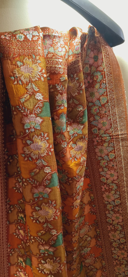 Meenakari patola silk dupata