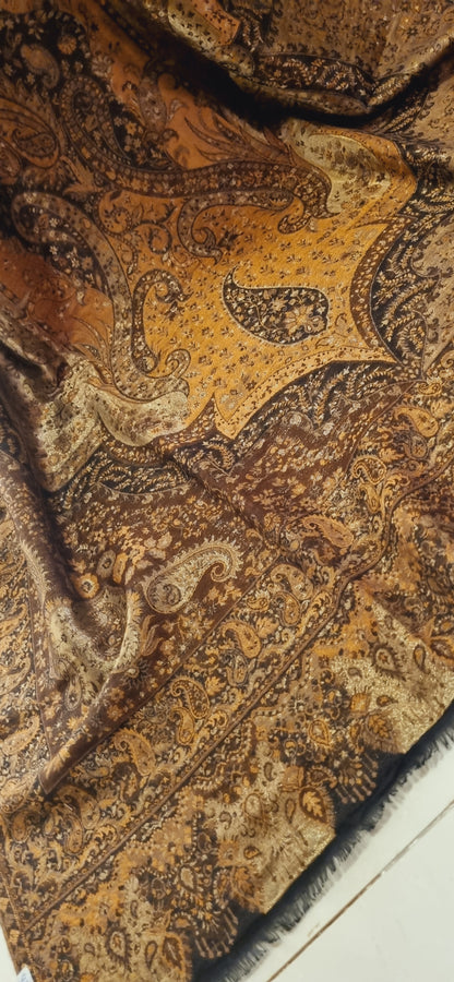 Reversible moonlight gandhara kaani shawl