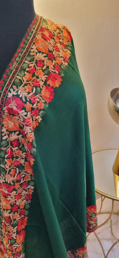 Embroidered minishawl