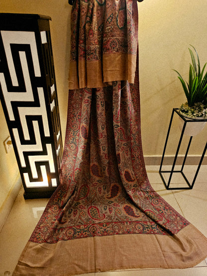 Reversible toosh kaani shawl