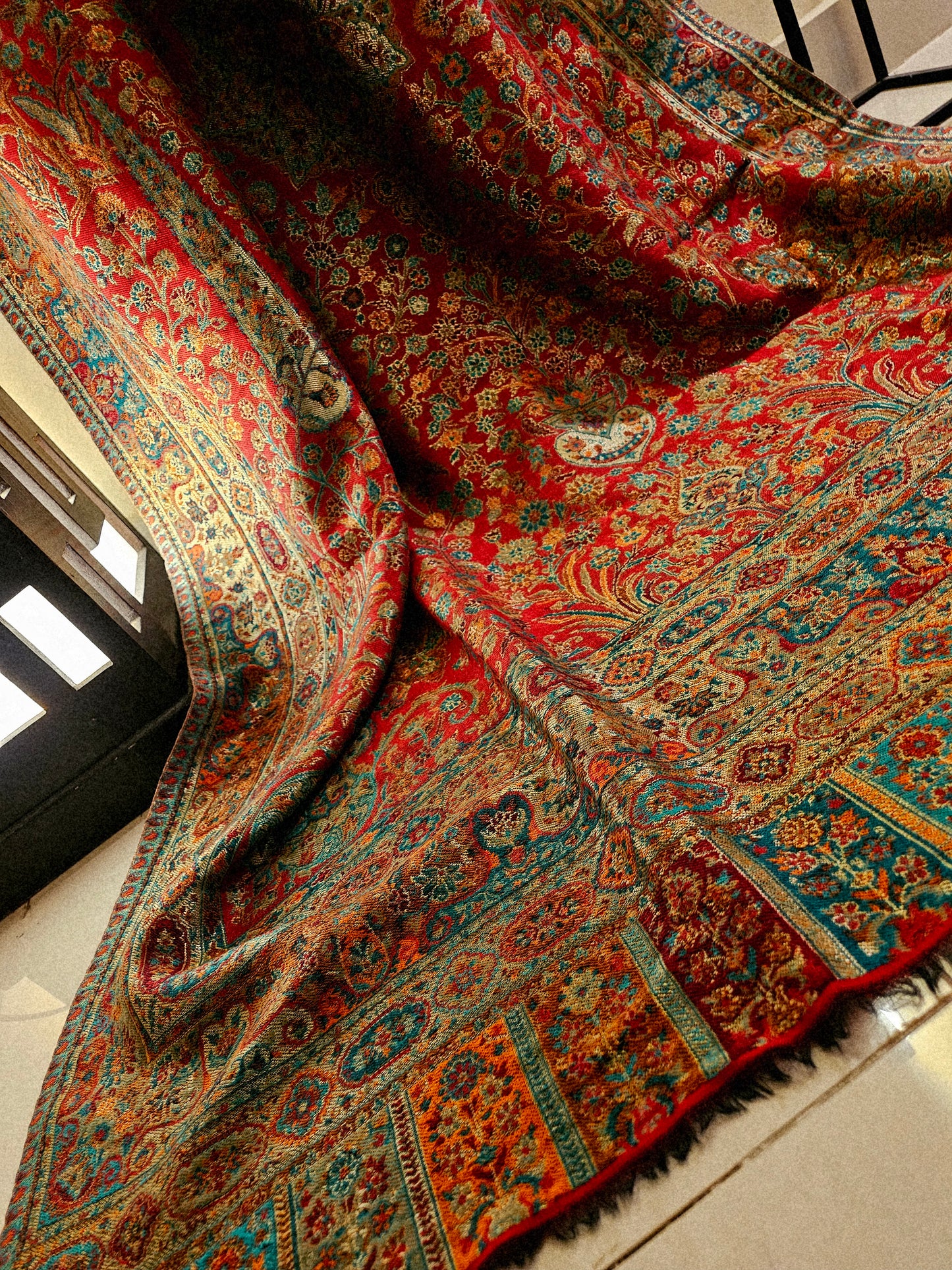 Reversible toosh moonlight kaani shawl