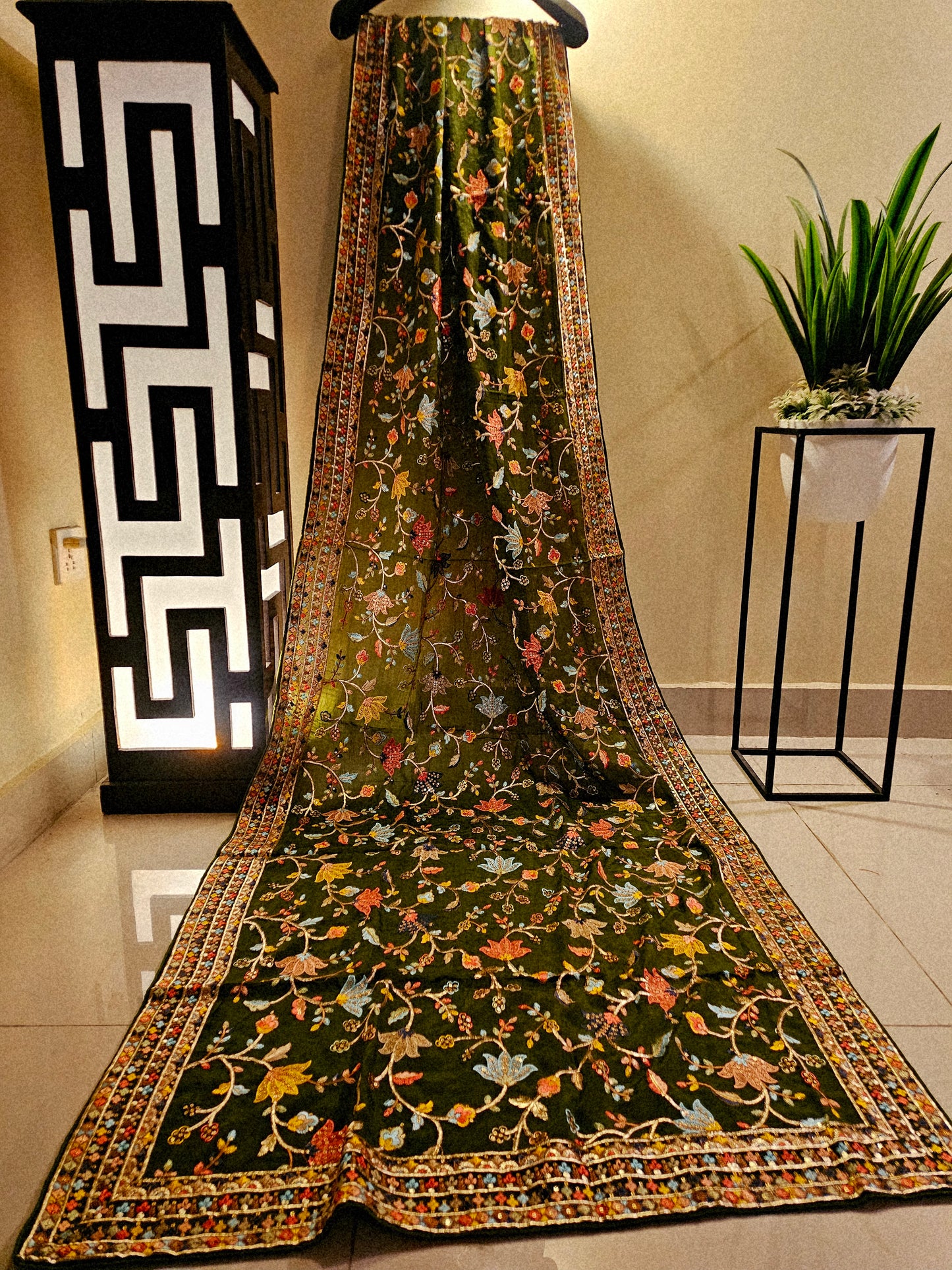 Georgete embroidered dupata