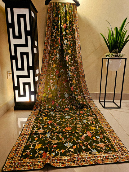 Georgete embroidered dupata